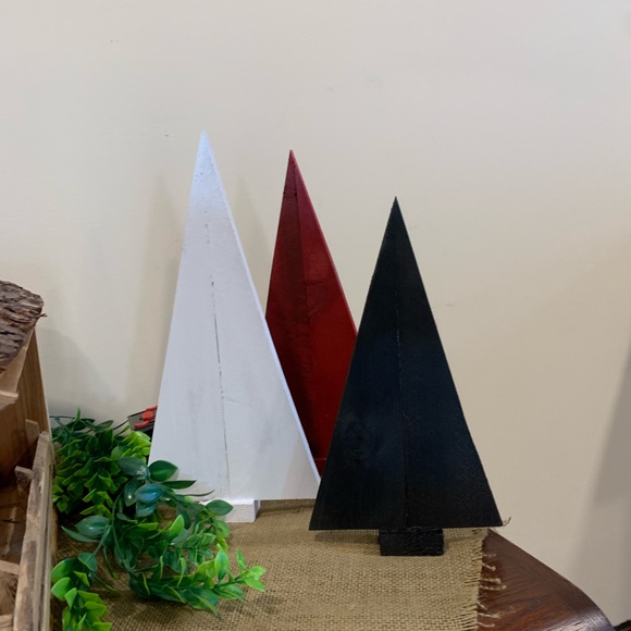 Wooden Christmas trees set of 3 - Picture 1 of 1